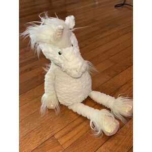 Jellycat Dainty Unicorn Plush 20" White Pearly Unicorn Plush READ DESCRIPTION